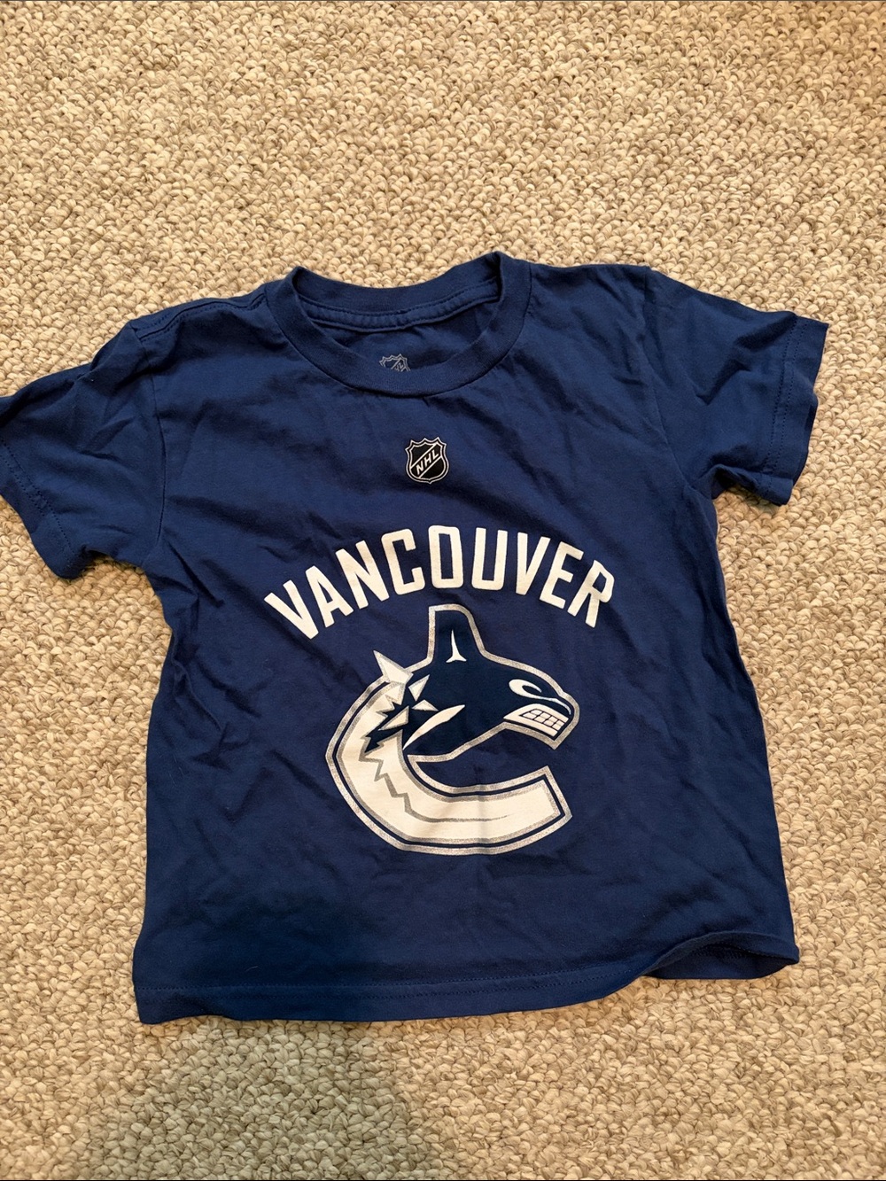 NHL Vancouver Kids Navy Blue Graphic Tee